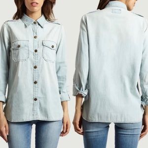 Current/Elliott Chambray Denim Perfect Shirt